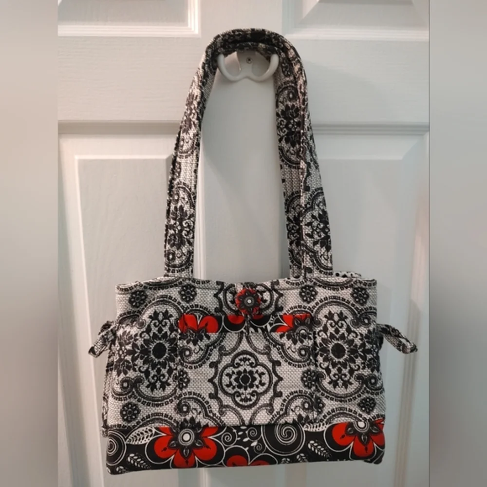 Handmade Black and White Carry-All Bag